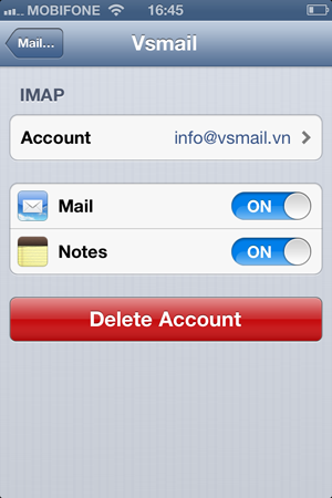 Hướng dẫn thiết lập gửi nhận email trên Iphone