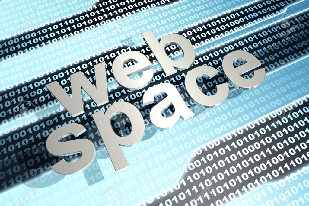 Digital webspace and binary code. 3D illustration.